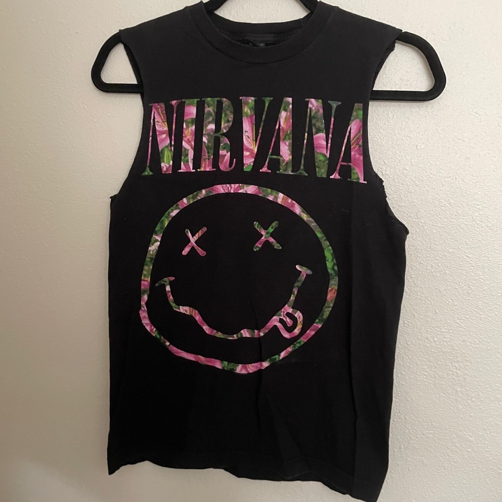 Nirvana Black Sleeveless Kids Top